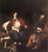 CASTIGLIONE, Giovanni Benedetto The rest in the flight to Egypt oil painting on canvas